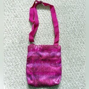 Pink Sequin Crossbody Bag